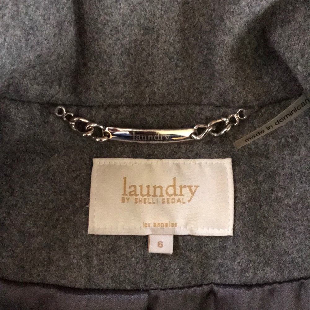Laundry by Shelli Segal Asymmetrical Zip Coat - Picture 4 of 10